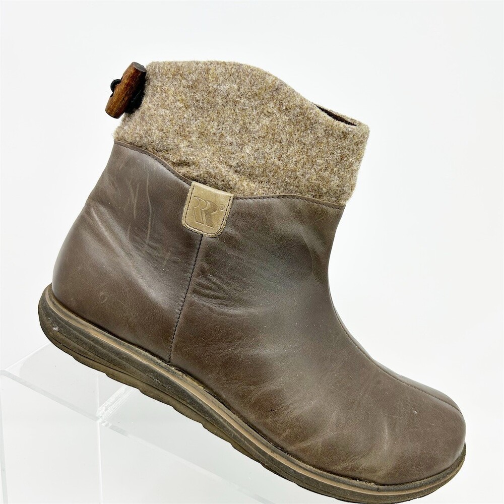 Romika Womens Bootie Brown Side Zip Comfort Winter Round Toe Flat Size 38